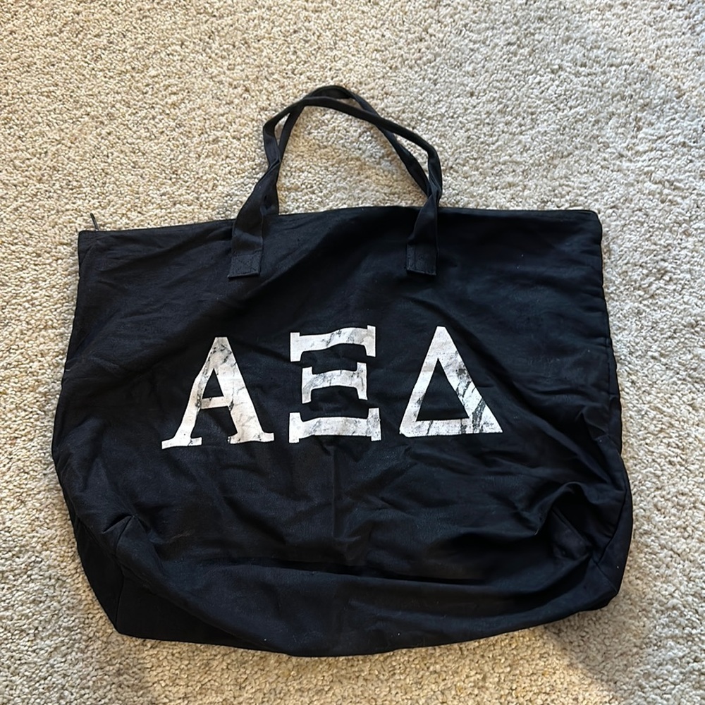 Alpha Xi Delta Zipper Tote Bag
